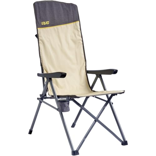 Uquip Campingstuhl Justy XL Faltstuhl Strandstuhl Klappstuhl Verstellbar 120 kg Boulder von Uquip