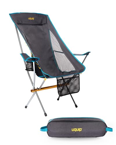 Uquip Campingstuhl Infinity Lounger I Leichter Faltbarer Klappstuhl mit 120 kg Traglast I kompakter Faltstuhl aus Aluminium I tragbarer Outdoor-Stuhl für Camping, Wandern, Radtouren & Festivals von Uquip