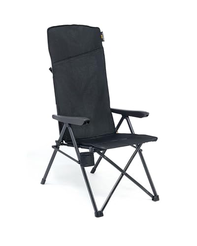 Uquip Campingstuhl Justy XL air mesh I Faltbarer Klappstuhl mit 120 kg Traglast I kompakter Faltstuhl aus Stahl & Polyester I klappbarer Outdoor-Stuhl für Camping, Strand, Angeln, Garten & Festivals von Uquip
