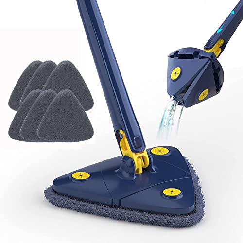 UrCreat Triangel Wischmopp Set, Reinigungsmopp 360° Drehbar, Dreieckig Wischmop Verstellbar mit 6 Ersatzköpfen Mikrofaser, Smart Wischmopp Bodenwischer mit Auswringfunktion, Nass & Trocken UrCreat Triangel Wischmopp Set, Reinigungsmopp 360° Drehbar, Dreieckig Wischmop Verstellbar mit 6 Ersatzköpfen Mikrofaser, Smart Wischmopp Bodenwischer mit Auswringfunktion, Nass & Trocken von UrCreat