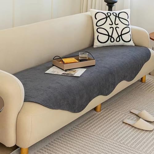 UracOn Sofabezug - Ultra Weicher Sofaschoner rutschfest - Universal 1 2 3 4 Sitzer Sofabezug u Form Couch überwurfdecke - Geeignet für alle Jahreszeiten (Kohlenschwarz - 90 x 120 cm) von UracOn