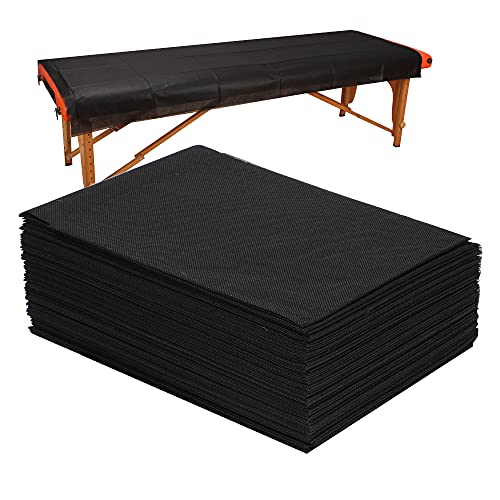 20 Stück Massageliegen-Bettlaken-Set, Einweg-SPA-Bettlaken, Vliesstoff, Lash Bed Cover, 78,7 x 177,8 cm, Schwarz 20 Stück Massageliegen-Bettlaken-Set, Einweg-SPA-Bettlaken, Vliesstoff, Lash Bed Cover, 78,7 x 177,8 cm, Schwarz von Uralili