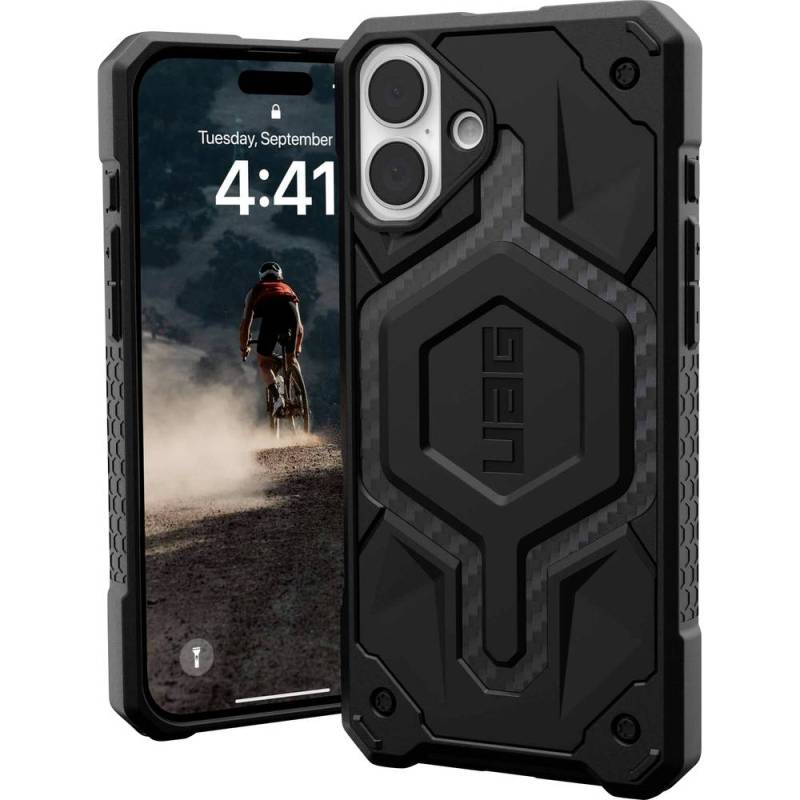Urban Armor Gear Monarch Pro Mag Safe Case Hülle Apple I Phone 16 Plus Carbon B-Ware von Urban Armor Gear