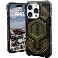 Urban Armor Gear Monarch Pro MagSafe Backcover Apple iPhone 15 Pro Kevlar®, Grün MagSafe kompatibel von Urban Armor Gear