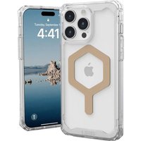 Urban Armor Gear Plyo MagSafe Backcover Apple iPhone 15 Pro Max Ice, Transparent, Gold MagSafe kompa von Urban Armor Gear