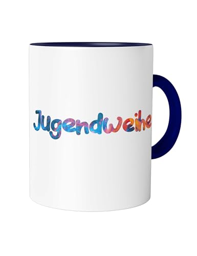 Urban Backwoods 2024 Jugendweihe | Kaffeetasse aus Keramik 330ml | DDR Osten Erwachsen Jugendliche Konfirmation Firmung Kirche Tradition Geschenk Comic Bunt von Urban Backwoods