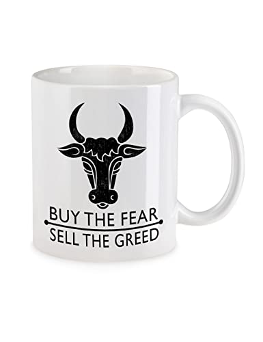 Urban Backwoods Buy The Fear Sell The Greed Tasse Mit Spruch Kaffeetasse von Urban Backwoods