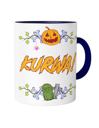 Urban Backwoods Halloween Kurwa! Tasse mit Spruch Kaffeetasse von Urban Backwoods