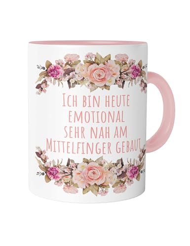 Urban Backwoods Ich Bin Heute Emotional Sehr Nah Am Mittelfinger gebaut Tasse mit Spruch Kaffeetasse von Urban Backwoods