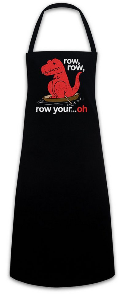 Urban Backwoods Kochschürze Row Row Oh Grillschürze Tyrannosaurus Rex T-Rex Dinosaur Dino von Urban Backwoods