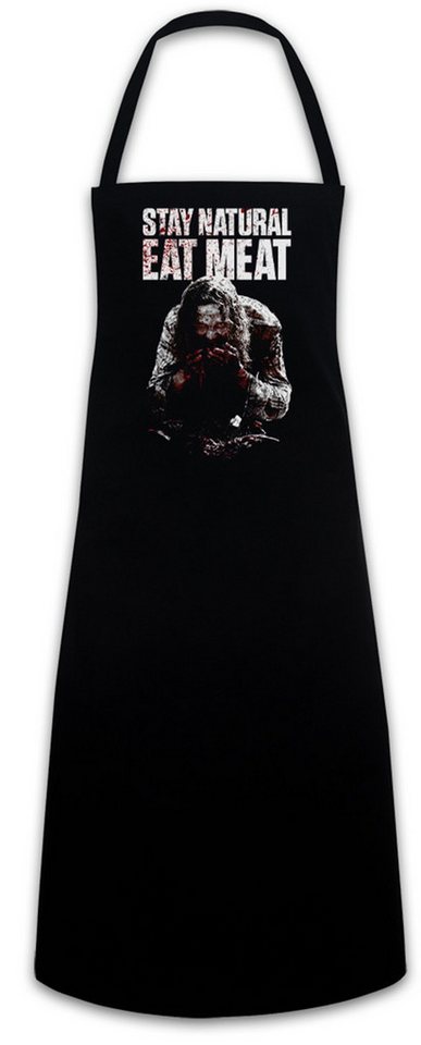 Urban Backwoods Kochschürze Stay Natural Eat Meat Grillschürze Bloody Blut Zombie Horror Gore von Urban Backwoods