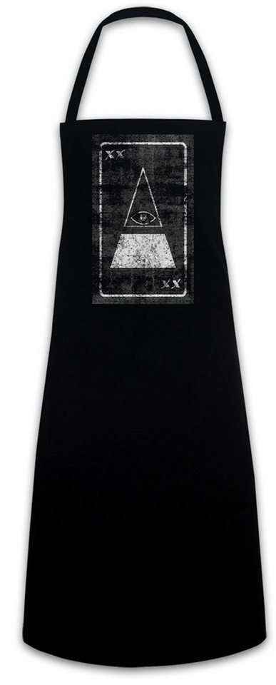 Urban Backwoods Kochschürze Tarot The Eye of Illuminati Grillschürze Tarot Karte Karten Card Auge von Urban Backwoods