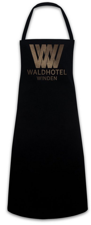 Urban Backwoods Kochschürze Waldhotel Winden Grillschürze Logo Symbol Sign Dark Regina Tiedemann von Urban Backwoods