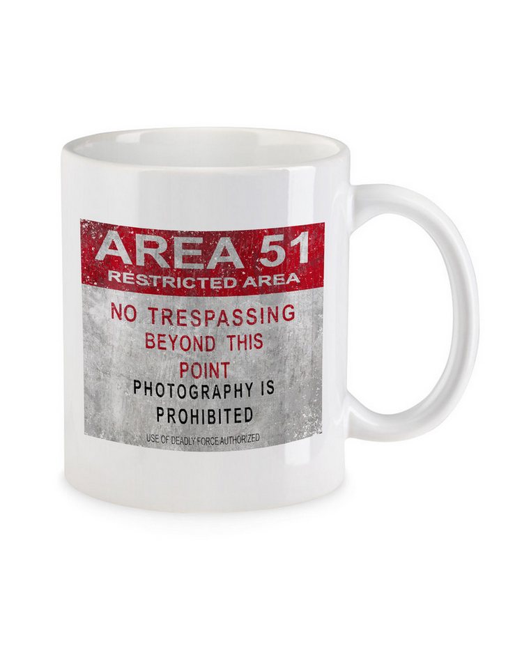 Urban Backwoods Tasse Area 51 Vintage Logo Sign Kaffeetasse Ufo Tr3b Adamski Secret Alien, Keramik, Schild Project Blue Book Urban Backwoods Tasse Area 51 Vintage Logo Sign Kaffeetasse Ufo Tr3b Adamski Secret Alien, Keramik, Schild Project Blue Book von Urban Backwoods