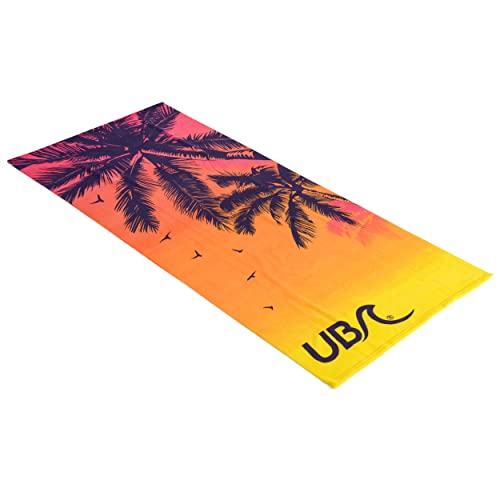 Urban Beach Sunset Mikrofaser Handtuch, leichtes Schwimmen Strandtuch, Kinder und Erwachsene Urlaub Strandtuch, Rot und Orange, Einheitsgröße, BGG1728 von Urban Beach
