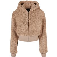 URBAN CLASSICS Allwetterjacke "Urban Classics Damen Ladies Short Oversized Sherpa Jacket" 1 Stk. tlg. mit Kapuze von Urban Classics