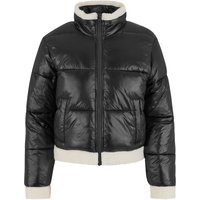 URBAN CLASSICS Allwetterjacke "Urban Classics Ladies Recycled Shiny Puffer Sherpa Jacket" 1 Stk. tlg. ohne Kapuze von Urban Classics