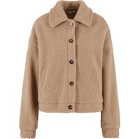 URBAN CLASSICS Allwetterjacke "Urban Classics Ladies Short Sherpa Button Jacket" 1 Stk. tlg. ohne Kapuze von Urban Classics