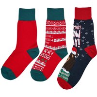 URBAN CLASSICS Basicsocken "Urban Classics Unisex Christmas Bear Socks Kids 3-Pack", (1 Paar) von Urban Classics