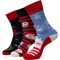 URBAN CLASSICS Basicsocken "Urban Classics Unisex Santa Ho Christmas Socks 3-Pack", (1 Paar) von Urban Classics