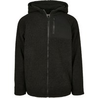 URBAN CLASSICS Allwetterjacke "Urban Classics Herren Hooded Sherpa Zip Jacket", (1 St.), mit Kapuze von Urban Classics