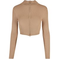 URBAN CLASSICS Cardigan "Urban Classics Damen Ladies Cropped Rib Knit Zip Cardigan" von Urban Classics