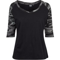 URBAN CLASSICS Kurzarmshirt "Urban Classics Damen Ladies 3/4 Contrast Raglan Tee", (1 tlg.) von Urban Classics