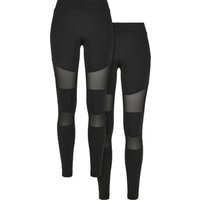 URBAN CLASSICS Leggings "Urban Classics Damen Ladies Tech Mesh Leggings 2-Pack" von Urban Classics