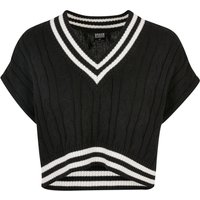 URBAN CLASSICS Rundhalspullover "Urban Classics Damen Ladies Cropped Knit College Slipover" 1 Stk. tlg. URBAN CLASSICS Rundhalspullover "Urban Classics Damen Ladies Cropped Knit College Slipover" 1 Stk. tlg. von Urban Classics
