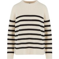 URBAN CLASSICS Rundhalspullover "Urban Classics Damen Ladies Rib Striped Sweater", (1 tlg.) von Urban Classics