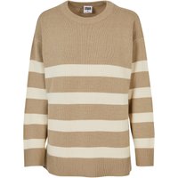 URBAN CLASSICS Rundhalspullover "Urban Classics Damen Ladies Striped Knit Crew Sweater" 1 Stk. tlg. von Urban Classics