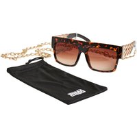 URBAN CLASSICS Sonnenbrille "Urban Classics Unisex Sunglasses Zakynthos with Chain" von Urban Classics