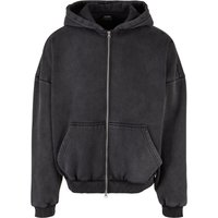 URBAN CLASSICS Sweatjacke "Urban Classics Herren Heavy Stone Washed 90s Zip Hoodie", 1 Stk. von Urban Classics