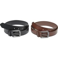 URBAN CLASSICS Synthetikgürtel "Urban Classics Easy Synthetic Leather Belt 2-Pack" von Urban Classics