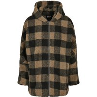 URBAN CLASSICS Winterjacke "Urban Classics Damen Ladies Hooded Oversized Check Sherpa Jacket", (1 St.), mit Kapuze von Urban Classics