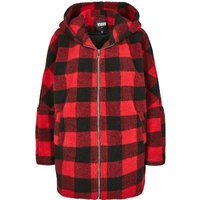 URBAN CLASSICS Winterjacke "Urban Classics Damen Ladies Hooded Oversized Check Sherpa Jacket", (1 St.), mit Kapuze von Urban Classics