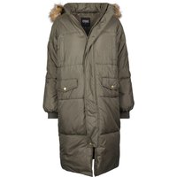 URBAN CLASSICS Winterjacke "Urban Classics Damen Ladies Oversize Faux Fur Puffer Coat", (1 St.), mit Kapuze von Urban Classics