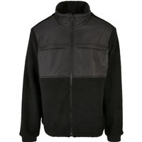 URBAN CLASSICS Winterjacke "Urban Classics Herren Patched Sherpa Jacket", (1 St.), ohne Kapuze von Urban Classics