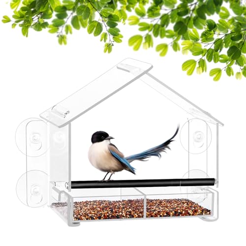 Urban Deco Vogelfutterstation mit starken Saugnäpfen – Acryl-Samen-Futterstation mit Ablauflöchern und abnehmbarem Tablett für den Garten – Futterstation für Fenster mit transparentem Fenster Urban Deco Vogelfutterstation mit starken Saugnäpfen – Acryl-Samen-Futterstation mit Ablauflöchern und abnehmbarem Tablett für den Garten – Futterstation für Fenster mit transparentem Fenster von Urban Deco