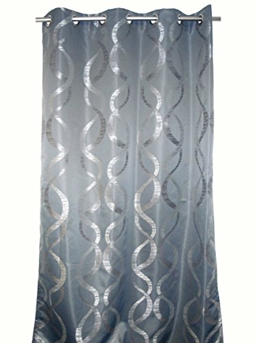 Urban Echo ca00163 – 650 Aqua Vorhang Polyester Grau 260 x 140 cm von Urban Echo