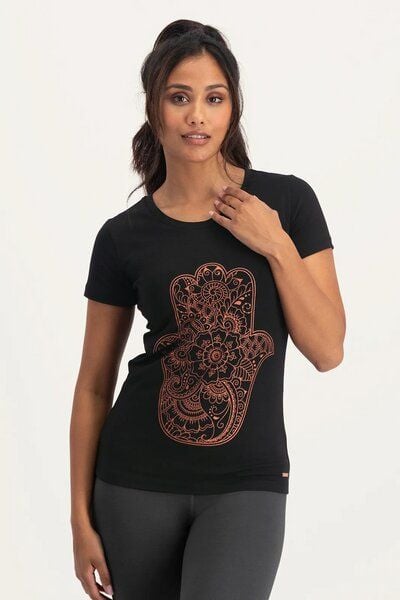 Urban Goddess Hamsa Core Yoga Tee aus Bio-Baumwolle von Urban Goddess