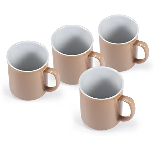 4 x Teetasse Chelsea Kaffeebecher Teebecher Coffee Mug Becher Tasse Kaffeetasse Set aus Porzellan 300ml (Sand) von Urban Lifestyle