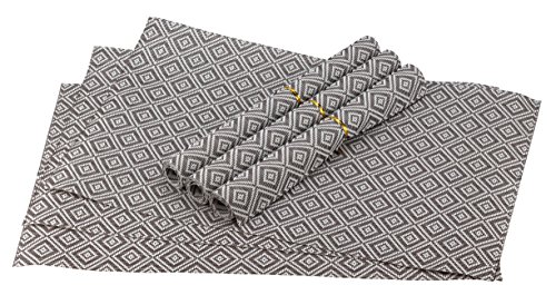 6 x Tischset/Tischmatten/Platzset/Platzdeckchen aus Kunststoff Alfonso (braun/weiß) von Urban Lifestyle