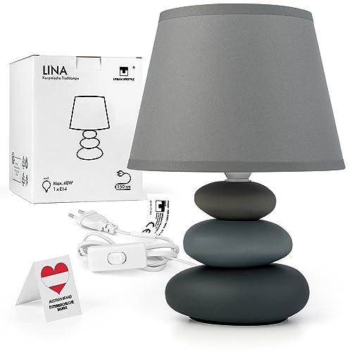 Urban Lifestyle Nachttischlampe Lina (Grau/Matt) von Urban Lifestyle