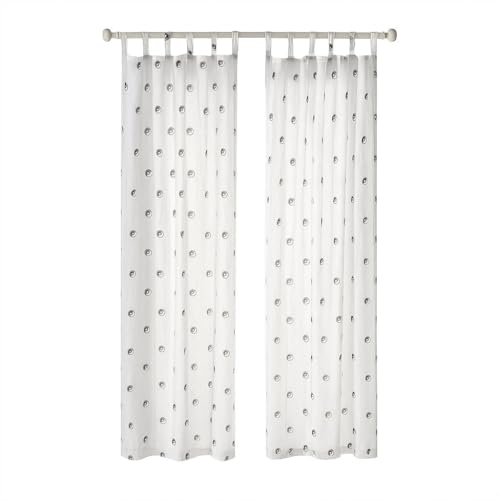 Urban Lifestyle Durchsichtiger Vorhang, Ying-Yang-Druck, lichtfilternd, für Schlafzimmer, Wohnzimmer, Schlafsaal, modernes Boho-Dekor, 96,5 x 213,4 cm von Urban Lifestyle