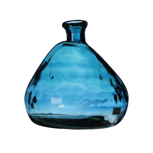 NATURAL LIVING VASE Mila 10L Saphir AUS RECYCELTEM Glas D33CM X H33CM von Urban Living