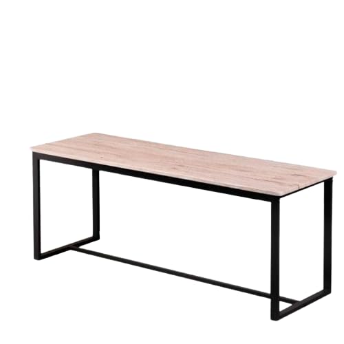 Urban Living La CASA Blanca Holz- und Metallbank – Weiß/Braun – L 120 x H 46 x T 35 cm von Urban Living