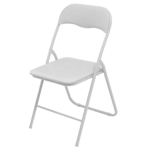 Urban Living Klappstuhl PRATIK klappbarer Stuhl gepolsterter Sitz und Rückenlehne Gästestuhl Beistellstuhl (Weiß) von Urban Living