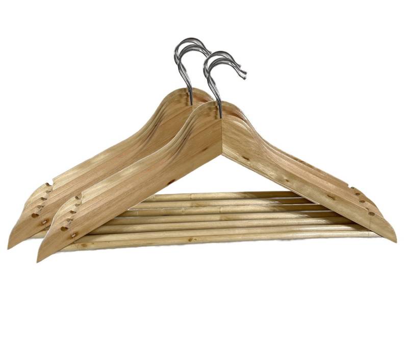 Urban Living Kleiderbügel Holzkleiderbügel Holzbügel Holz-Hosenbügel Rockbügel Garderobenbügel, (Konfektionsbügel, 10-tlg), mit Hosensteg und 2 Kerben für Trägerkleidung von Urban Living