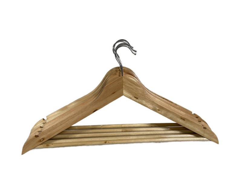 Urban Living Kleiderbügel Holzkleiderbügel Holzbügel Holz-Hosenbügel Rockbügel Garderobenbügel, (Konfektionsbügel, 5-tlg), mit Hosensteg und 2 Kerben für Trägerkleidung von Urban Living